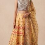 Mustard Floral Printed Lehenga