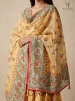Mustard Floral Printed Lehenga - Image 4