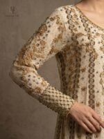 Noor-e-Ivory (3) - Back view of the ivory embroidered dress
