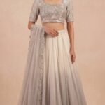 Silver-grey palette with delicate hand embellishments by designer Sana Tata