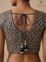 Midnight Navy Mirrorwork Lehenga - Image 3