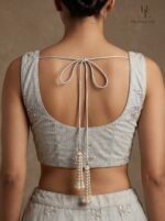 Icy Blue Shimmer Floral Couture Set - Image 2