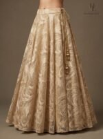 Champagne Gold Mirrorwork Lehenga - Image 3