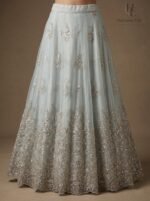 Icy Blue Shimmer Floral Couture Set - Image 3